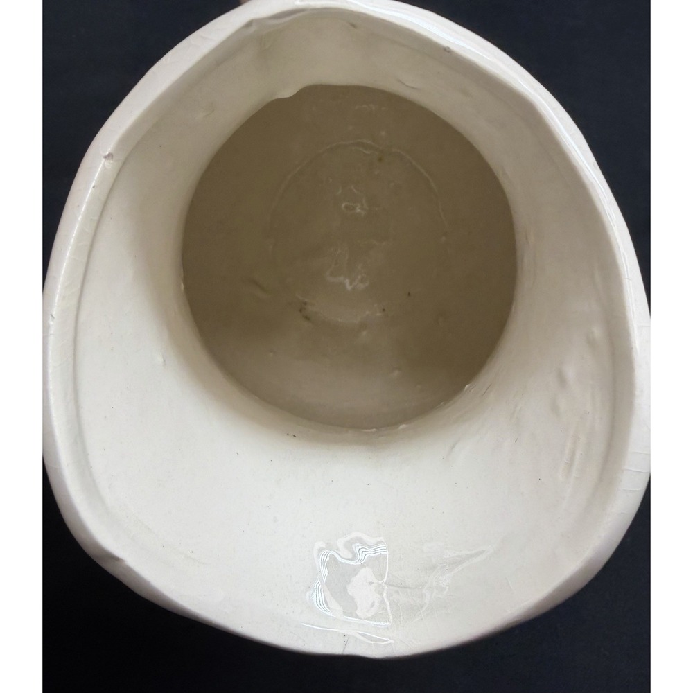 Vintage Otagiri Bowed Goose Pitcher Hand Painted White Geese 1983 Ceramic - Picture 8 of 14